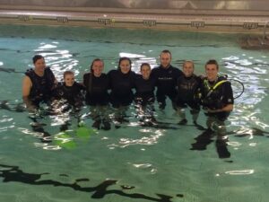 UGA scuba diving class in the pool